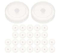 NAMOARLY 28 Pièces Couvercle de Germination pour Semences et Bocaux 63mm en Pp avec Écran Maillé, Système de Ventilation et Fermeture Sécurisée, Germination de Soja et Luzerne