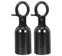 NAMOARLY 2pcs Crochets en Alliage de Zinc Noir pour Extrémités de Corde de Barrières de Foule, Garantissant des Connexions Stables une Apparence Professionnelle pour Clubs et Lieux