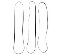 NAMOARLY 3 pièces Courroie Caoutchouc Phonographe Ceinture Entraînement Noire Remplaçante pour Platine Vinyle Magnétophone et Tourne-Disque