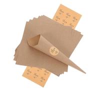 NAMOARLY 30 Cônes en Papier Kraft pour Confettis et Bouquets, Cornets Autocollants, Accessoires pour Décoration de Mariage et Présents Invités