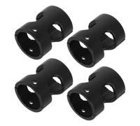 NAMOARLY 4 Pièces Adaptateur de Conversion en Alliage D'aluminium Noir | Réducteur de Potence, pour Montants Vtt et Colliers de Guidon, Usage Urbain et Longues Sorties