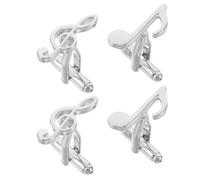 NAMOARLY 4 Pièces Classic Music Note Cufflinks For Men Elegant Shirt Studs For Business Weddings And Formal Events Timeless Men's Jewelry Accessories