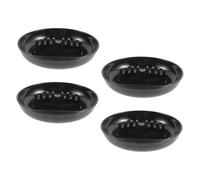 NAMOARLY 4 pièces Lot de Cendriers Circulaires Plastique Résistants avec Fentes pour Cigarettes et Cigares Base Stable Antidérapante pour Intérieur et Extérieur Maison Bureau Terrasse