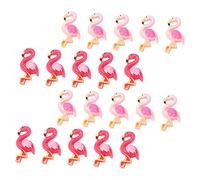 NAMOARLY 40 Pièces Décorations Flamant Rose Résine pour Diy Ornements Créatifs pour Coque Téléphone et Durables pour Bricolage Accessoires