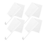 NAMOARLY 4pcs Drapeaux Blancs Vierges pour Décoration Voiture avec Mât, Tissu et Plastique, DIY Créativité, Agitant des Drapeaux la Main pour Événements Sportifs