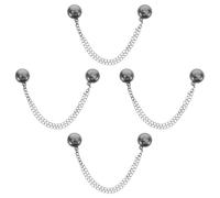 NAMOARLY 4pcs Pinces Magnétiques pour Ourlets de Pantalon et Col en Alliage Noir, Multi-fonctions pour Cintrer et Fixer sans Couture, Accessoires Pratiques pour Vêtements