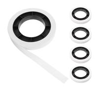 NAMOARLY 5 Rouleaux de Sangles Bancaires en Papier Épais Blanc, Design Disque Rond, Adaptées aux Billets, pour Banques et Centres Commerciaux, Compatible Machines 90-140°c