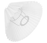 NAMOARLY Abat-jour Plissé en Tissu Blanc pour Lampe de Table et Lampadaire, Diamètre 40 Mm, Hauteur Inclinée 160 Mm, Base 250 Mm, Abat-jour Décoratif pour Chambre et Bureau, Remplacement