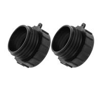 NAMOARLY Adaptateur de Vanne pour Réservoir Ibc 2 Pièces, Filetage 60 Fin vers 60 Grossier, Plastique Noir, Compatible Valves Ibc, Utilisation Polyvalente pour Tuyau D'arrosage