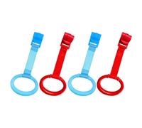 NAMOARLY Anneaux Suspendre pour Lit Bébé 4pcs en Plastique Confortable, Aide à Se Tenir Debout, Accessoires pour Berceau et Lit Bébé, Support Marche pour Tout-petit