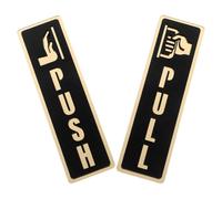 NAMOARLY Autocollant de Porte Poussez Tirez en Acrylique 2pcs, Auto-adhésif, Design Esthétique, Facile à Installer et Nettoyer, pour Murs et Portails en Usage Commercial Extérieur