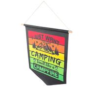 NAMOARLY Bannière de Camping Triangulaire en Tissu Oxford Drapeaux Décoratifs Suspendus, pour Décoration Maison et Prise de Photos, Ajoute une Ambiance Joyeuse