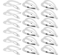 NAMOARLY Barrettes à cheveux cœur 100 pièces argent 1.22 pouces design épuré pour fêtes de Saint-Valentin et réunions coiffure pour mères et copines