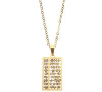 NAMOARLY Bijoux Anti-Stress Collier Pendentif en Acier Inoxydable, Chaîne Créative Boulier, Adapté aux Occasions Festives
