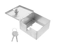 NAMOARLY Boîte Électrique Murale en Acier Inoxydable 86 Mm, Étanche Anti-éclaboussures avec Serrure Intégrée, Boîte de Protection Verrouillable pour Prise Extérieure, Montage Apparent