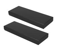 NAMOARLY Boîtes Rectangle en Papier Noires pour Ensembles de Cravates, Lot de 2, Dimensions 27x9x3 cm, Emballage Cadeau pour Fêtes et Événements Professionnels, Protection du Tissu