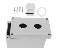 NAMOARLY Boîtier de Commutation Extérieur en Aluminium Blanc Bouton Poussoir Diamètre 22 Mm, Facile à Utiliser et Fiable pour Arrêt D'urgence en Milieu Industriel