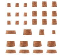 NAMOARLY Bouchons de Bouteille en Liège 30 Pièces - Kit Bouchons de Vin Coniques 22x18x20mm, 30x25x30mm, 48x43x30mm, 63x57x20mm - Couvercles D’étanchéité Écologiques pour Préservation
