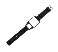 NAMOARLY Bracelet Cuir Vintage Compatible avec Tomtom Runner et Adventurer Sangle et Confortable pour Course à Pied Jogging et Vélo Design Texturé Élégant Noir