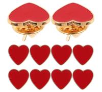 NAMOARLY Broche Coeur Rouge En Alliage De Zinc 10 Pièces Accessoire Léger Pour Écharpes, Pulls, Robes Adaptée Aux Dames Et Copines Pour Mariage