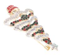 NAMOARLY Broche de Noël Sapin en Alliage avec Cristaux, Ornement de Costume Confortable à Porter, Accessoire Vestimentaire Unique pour Usage Quotidien et Banquet