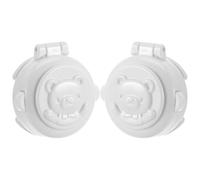 NAMOARLY Cache-boutons de Machine à Laver Blanc en Abs, Protection Sécurité Garçon et Filles Installation Facile, Lot de 2 pour Interrupteurs Domestiques
