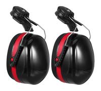 NAMOARLY Cache-oreilles de Sécurité pour Casque Noir, Protection Auditive Antibruit, Design Extension Facile à Installer en Plastique et Écume pour Travaux Industriels et Chantiers