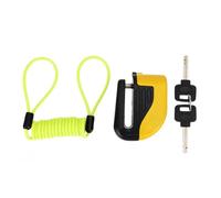 NAMOARLY Cadenas Antivol Vélo avec Alarme Sonore Serrure de Sécurité Multifonction pour Vélo Moto et Voiture Électrique Mini Bloque-disque Portable Jaune Clés Incluses Couleur Aléatoire