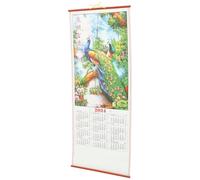 NAMOARLY Calendrier Mural Traditionnel Chinois 2024 Année du Dragon en Papier, Décoration Classique pour Maison, Affichage des Termes Solaires, Présent du Nouvel An