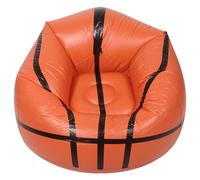 NAMOARLY Canapé Gonflable Créatif Marron en PVC Résistant à l'usure, Fauteuil Pouf Ballon de Basketball, Gain de Place pour Usage Extérieur et Pique-niques
