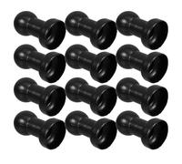 NAMOARLY Capuchons de Poteaux de Trampoline 12 Pièces, Embouts en Plastique Noir en Forme de Boule, Protection des Tubes du Cadre pour Trampoline Extérieur et Trampoline Intérieur,
