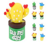 NAMOARLY Capuchons pour Crayons en Silicone Design Cartoon Cactus Lot de 12 Embouts Étanches et Usage Pratique pour D'école et Dessin
