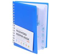 NAMOARLY Carnet de Mots de Passe A6 à Spirale avec Pages Index et Onglets Alphabétiques, Papier Pp pour Enregistrement Sécurisé des Adresses Web Usage Quotidien Bleu