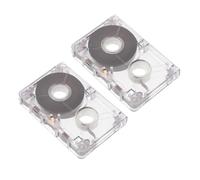 NAMOARLY Cassette Audio Vierge Mini 2pcs 60 Minutes Compatible pour Cours De Langues Et Enregistreurs Portable Plastique Compact