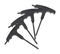 NAMOARLY Clés à Patins en T 4 Pièces, Outils de Réparation pour Chaussures à roulettes, Tournevis Manuel en Acier Carbone Noir, Usage Professionnel et Amateur