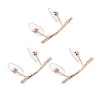 NAMOARLY Coussinets de nez pour lunettes sans monture, 3pcs pont horizontal en métal léger, support pour remplacement et réparation d’eyewear