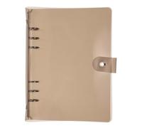 NAMOARLY Couverture de Classeur Noir en Pvc Solide pour Organiser et Protéger Documents, Étui Six Trous Pratique pour Cahier de Notes à Domicile