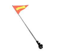 NAMOARLY Drapeau de Sécurité pour Kayak Léger et Résistant aux Intempéries en Polyester avec Mât Compact 153x28 Cm pour Voyage et Pêche en Petite Embarcation