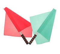 NAMOARLY Drapeaux Arbitre de Football Structure Solide 2 Pièces en Polyester Poignée en Mousse Antidérapante pour Entraînement et Arbitrage de Matchs de Football