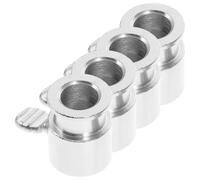 NAMOARLY Ensemble Barbecue 4 Manchons en Fer Chromé pour Gril Rotatif Outil Pratique et Butée de Grille pour Cuisson Poulet Rôti