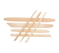 NAMOARLY Ensemble de 7 Outils de Poterie en Bambou Prise Confortable, Spatules Rondes Polyvalentes pour Modelage d'argile et Céramique, pour Amateurs et Artistes