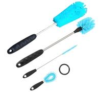 NAMOARLY Ensemble de Goupillons pour Bouteilles Manche Long et Nylon, Facile à Tenir, Nettoyage sans Rayures pour Biberons, Pailles et Couvercles