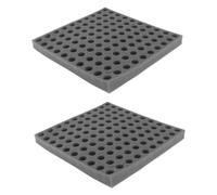 NAMOARLY Éponge Hydroponique Noire 2 Pièces pour Semis, Mousse Carrée en Éponge, Base de Plantation de Légumes, Jardin, Racines Traversant Le Tissu en Maille