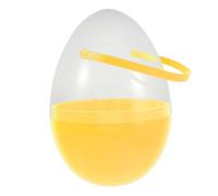 NAMOARLY Grand Œuf de Pâques à Remplir 25 Cm en Plastique Jaune avec Poignée, Seau Décoratif Réutilisable pour Chasse aux Œufs et Fêtes de Pâques, Contenant Présent pour Garçon et Filles