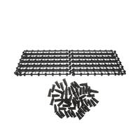 NAMOARLY Grille de Bassin de Fontaine Noire en Plastique Rectangulaire avec Structure à Pieds, Conception Modulaire à Assemblage, Support pour Racines de Plantes et Transitions d'eau Peu