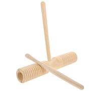 NAMOARLY Guiro Bois Double Instrument Percussion Débutant Portable pour Garçon Fille et Scène Design Sûr et Simple pour Apprentissage Musical et Spectacles