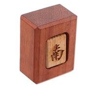 NAMOARLY Indicateur de Vent Mahjong Américain Accessoire de Mahjong pour Croupier en Bois Massif Rouge Gravure Aléatoire, de Société Traditionnel Décor pour Joueurs Adultes et Cafés