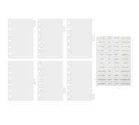 NAMOARLY Intercalaires 1 Set de 7 Onglets pour à 6 Anneaux Classeur en Pp Transparent Mat pour Séparer Documents et Organiser Présentations ou Recherches