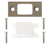 NAMOARLY Jeu de Plaques de Renfort Acier Inoxydable pour Pêne Dormant Guide de Serrure de Porte Bois Plaque de Sécurité et Facile à Installer