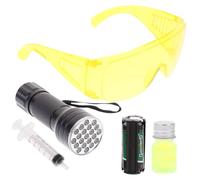 NAMOARLY Kit de Détection de Fuite Climatisation Voiture Compact avec Lampe UV Outil pour Automobile Maison et Froid Industriel